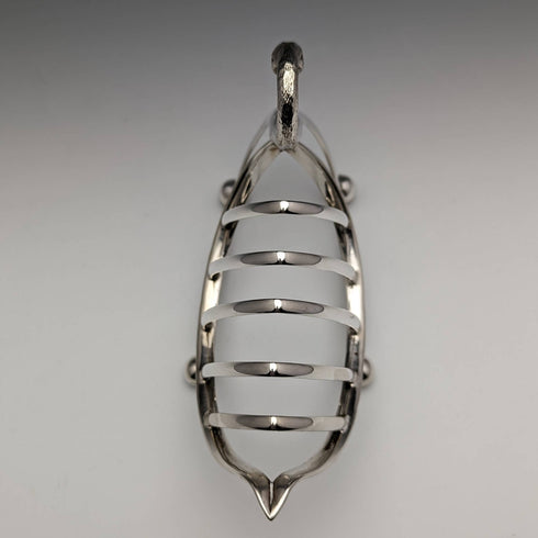 British Vintage Silver Plated Swan Toast Rack